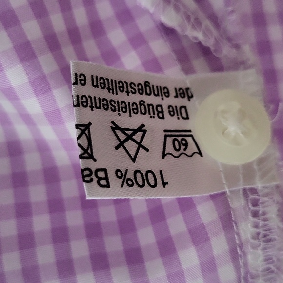 NWOT Walbusch (Germany) Button Down Oxford Shirt in Purple - Picture 8 of 9